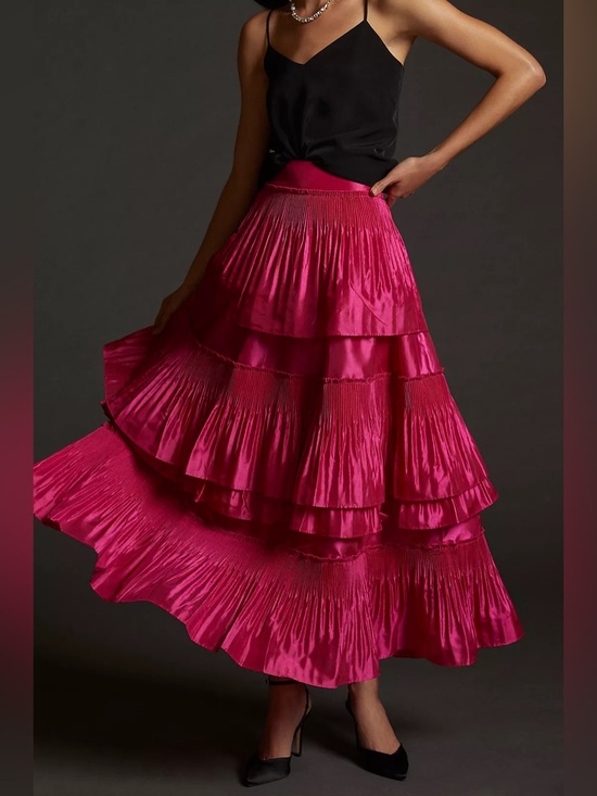 Mare Mare Dresses & Skirts - NWT Anthropologie Mare Mare Tiered Pintucked Pleated Maxi Skirt